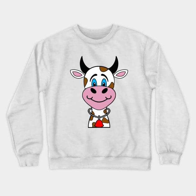 COW Lover Cute Brown Spotted Cow Crewneck Sweatshirt by SartorisArt1